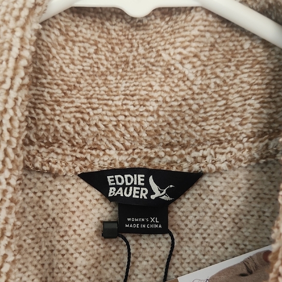 Eddie Bauer Tan Cowl Neck Sweater Soft and Relaxed - Picture 2 of 8